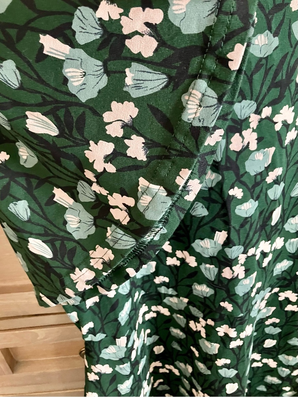 Pact Dark Green Floral V-Neck Midi Dress - Picture 5 of 5